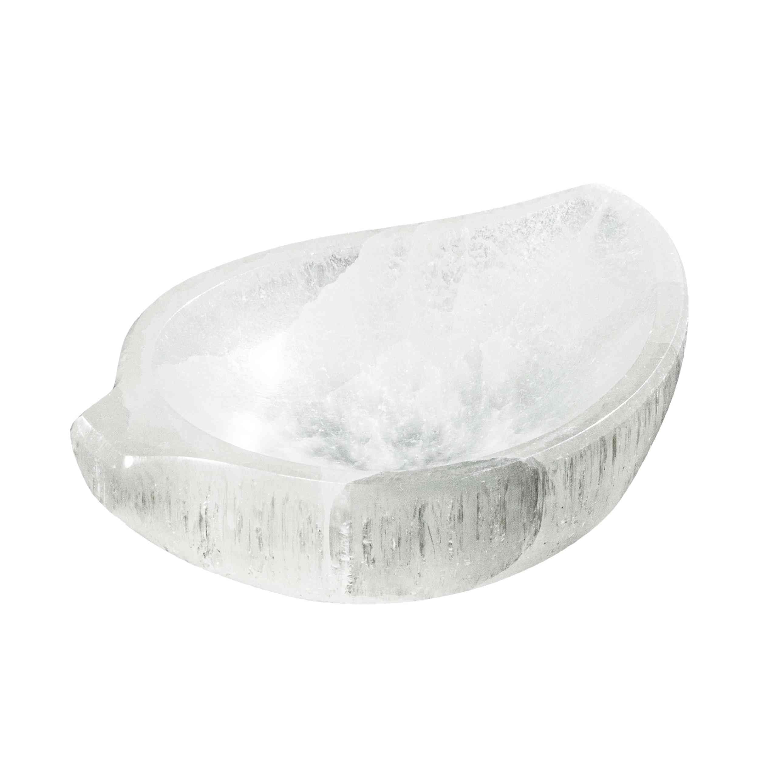 NKlaus Healing Crystals Selenit-Schale Blattform 10x7 cm
