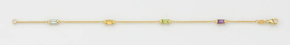 Eugen Rühle Armbänder 67.5879 Armband Gold 585 mit Farbsteinen