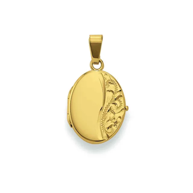 Eugen Rühle Medaillon Anhänger 13x18mm 585 Gelbgold