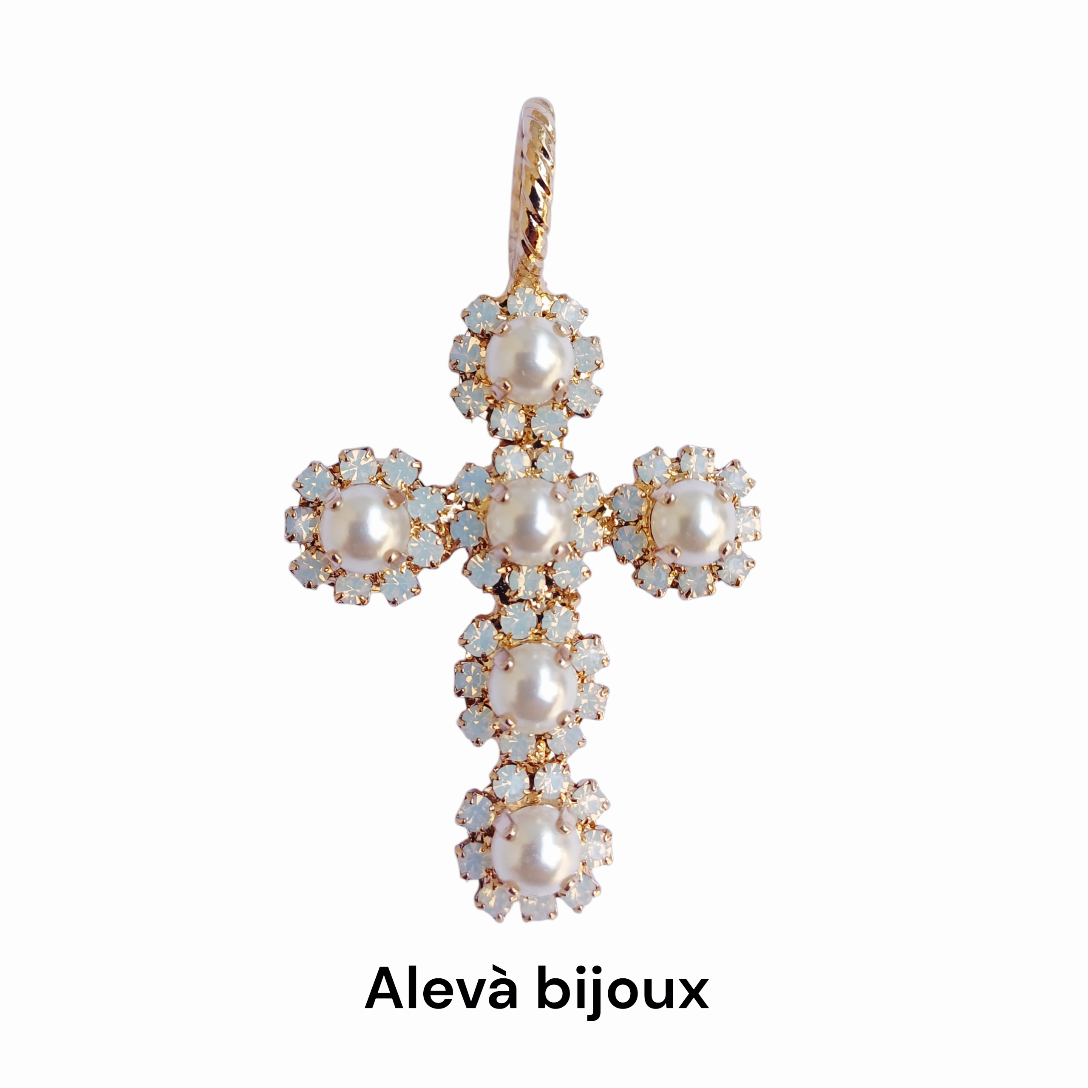 Alevá Bijoux Lulù Mini Kreuz Anhänger Gold