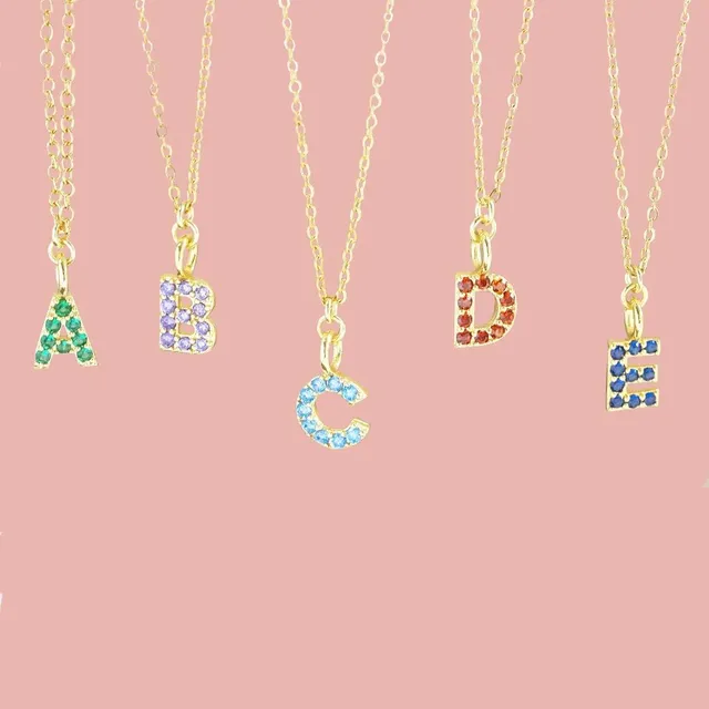 Joy by Corrine Smith Birthstone Initial Halskette Gold