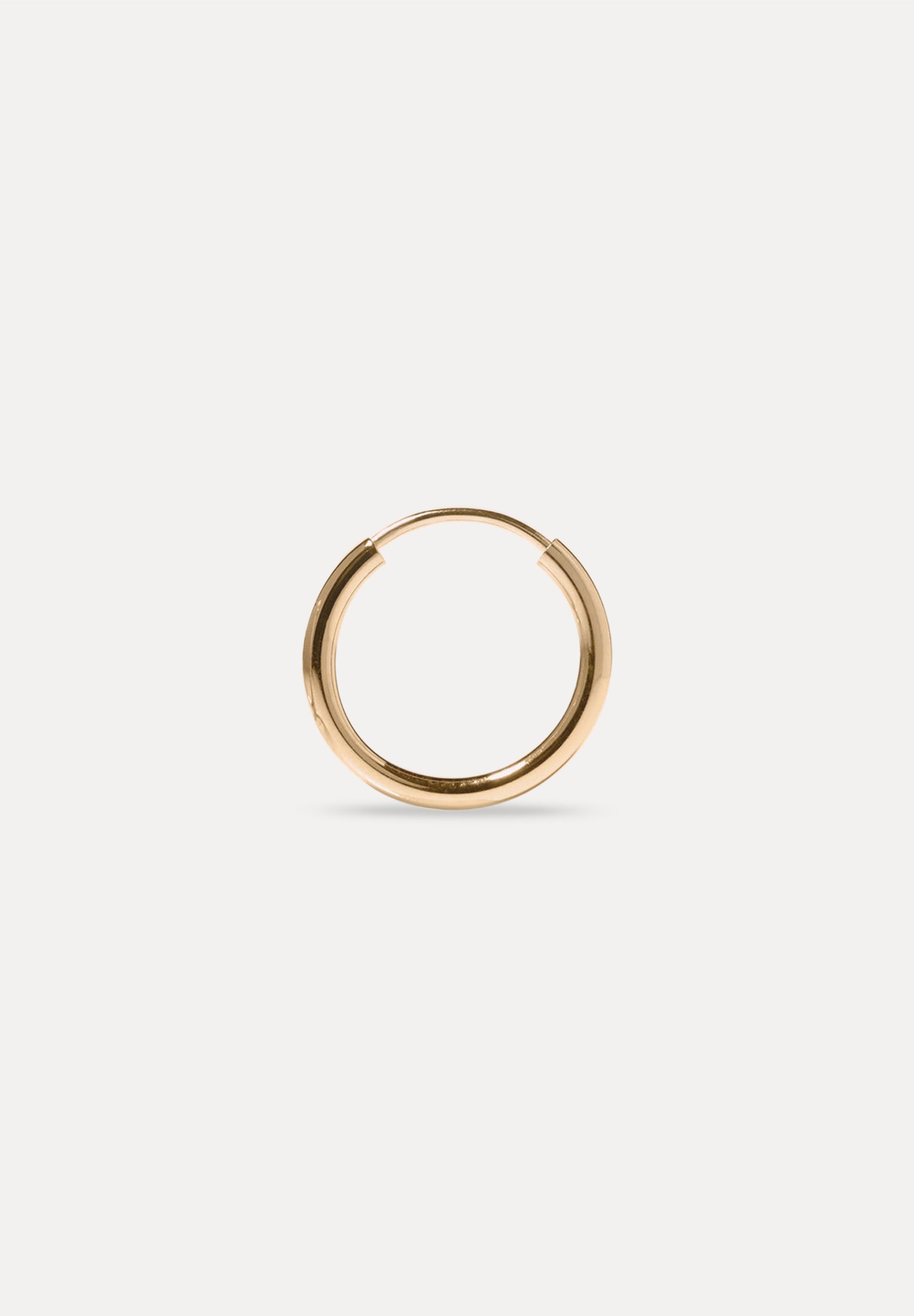 Stilnest Basic Creolen Ohrringe 585 Gold 14k Single 13mm
