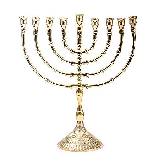 NKlaus CANDLE HOLDER Menorah 9er Silber 32 cm