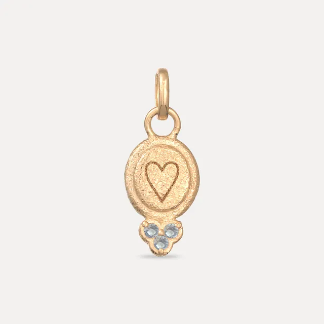 Stilnest Trinity Emblem Anhänger Aquamarin 585 Gold