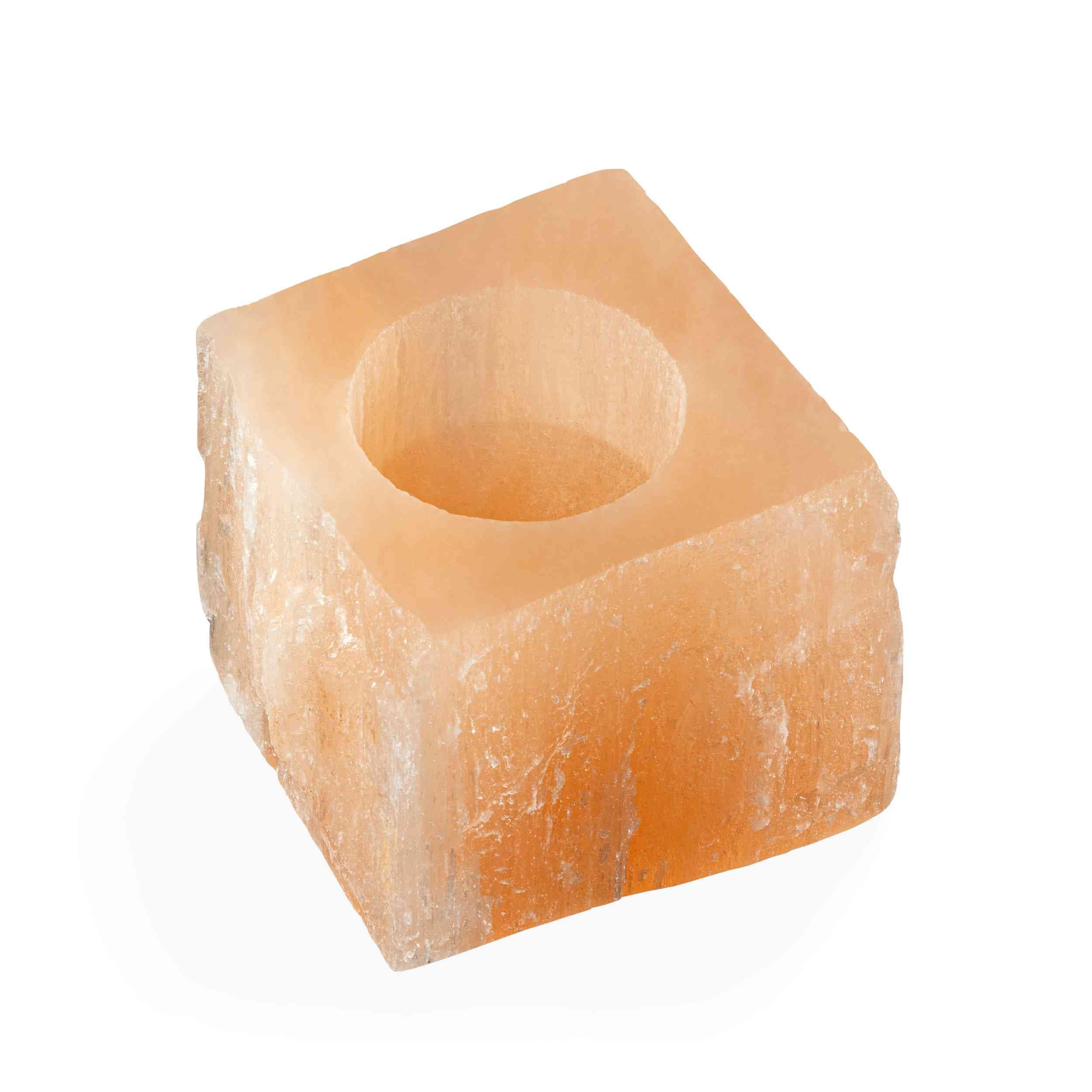 NKlaus Healing Crystals Selenit Teelichthalter 1 Stück 6 cm