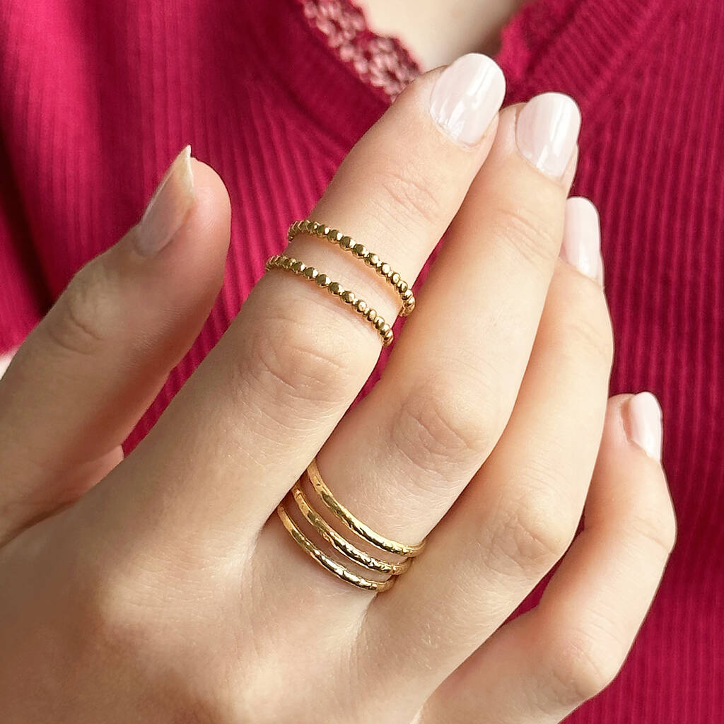 Joy by Corrine Smith Double Band Ring Gold verstellbar