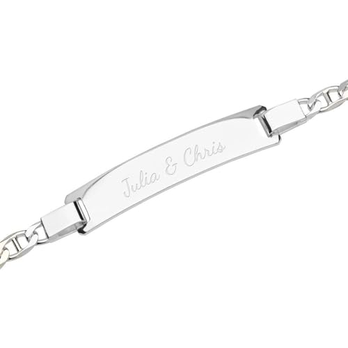 JEWLIX ID-Armbänder ID0035-T Armband 16 cm Silber gravierbar
