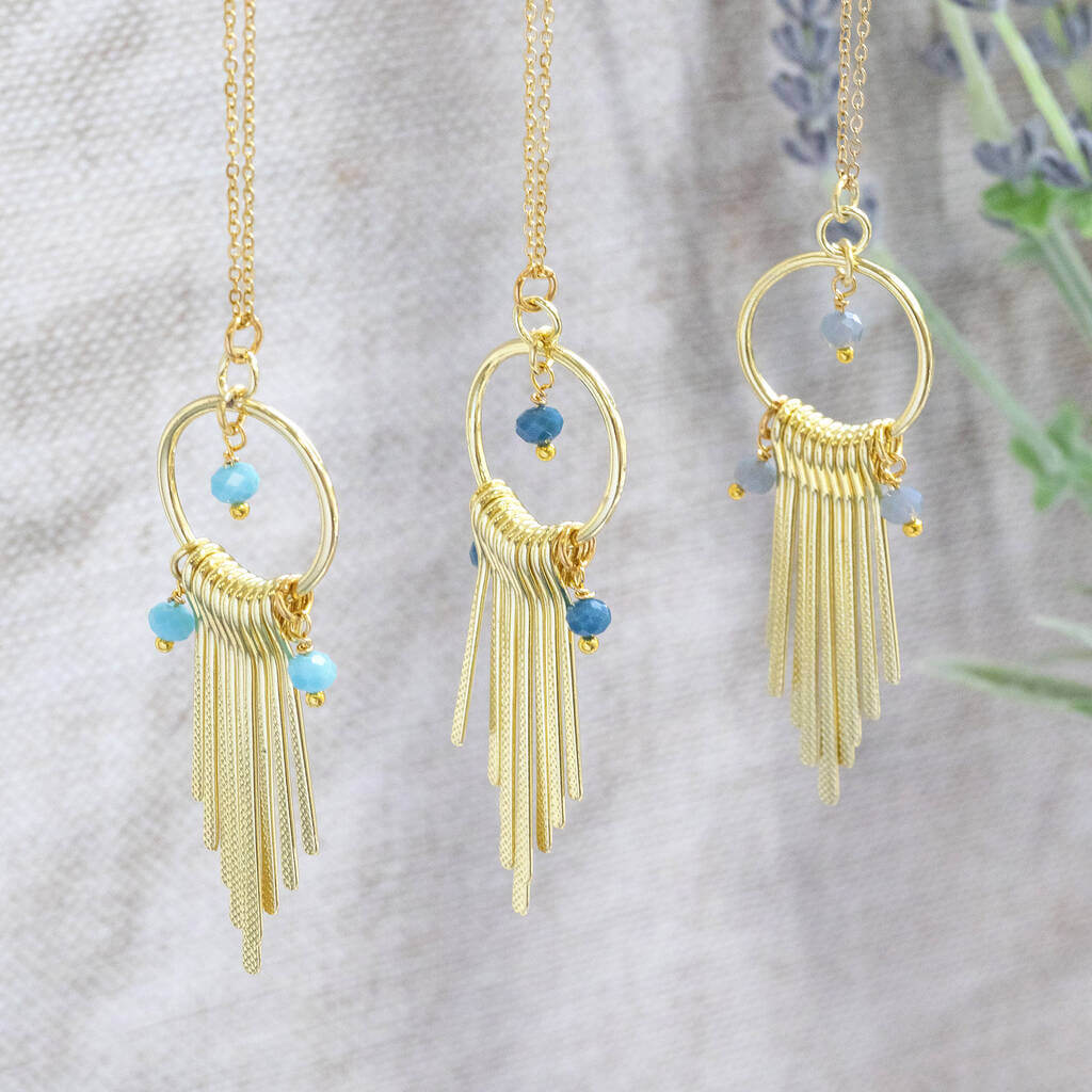 Joy by Corrine Smith Tapered Statement Halskette Gold Fransen