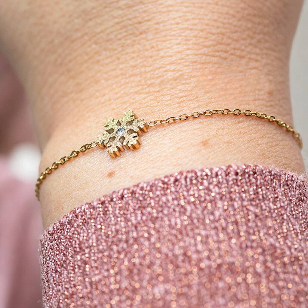 Joy by Corrine Smith Snowflake Armband Gold mit Kristall