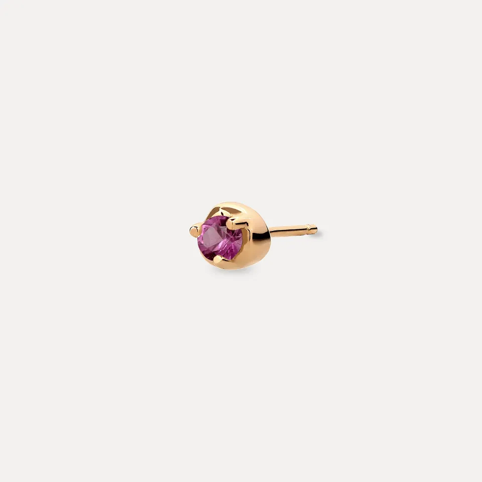 Stilnest Mini Birthstone Ohrstecker Gold Februar Amethyst