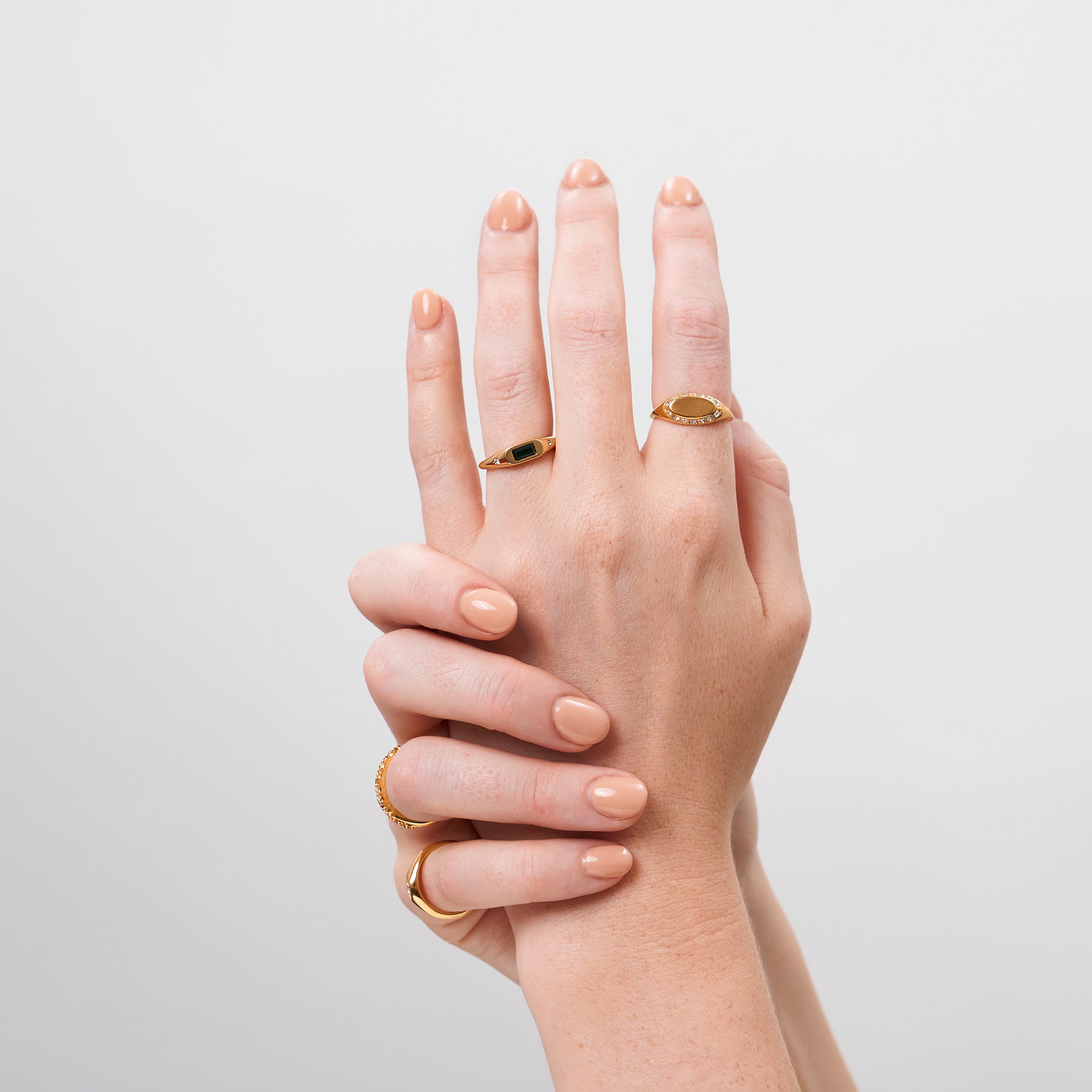Stilnest Crown Ring Gold Vermeil weiße Kristalle Gr. 52