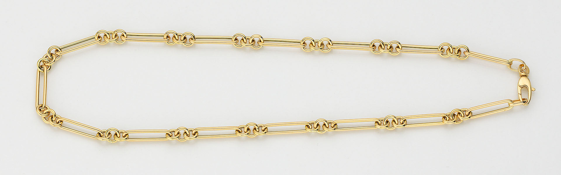 Eugen Rühle Fantasiekette Figaroanker 6mm Halskette Gelbgold