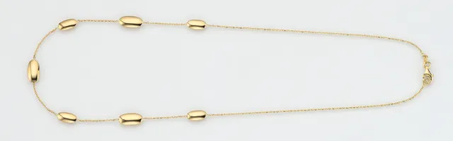 Eugen Rühle Collier 7 Linsen Halskette 5/6mm 585 Gold