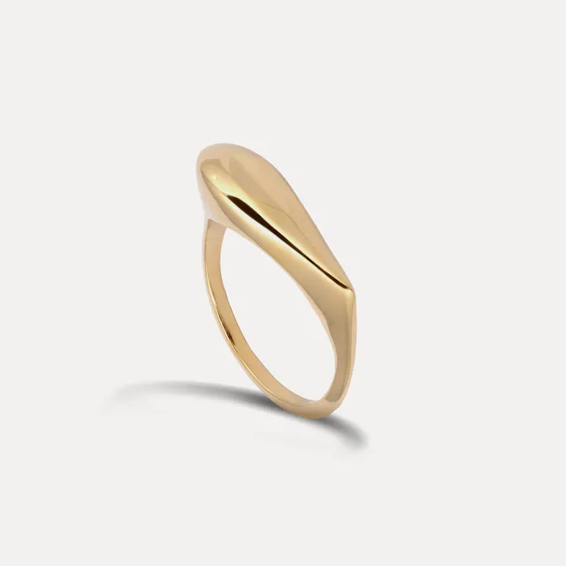 Stilnest Drop Ring 585 Gold Gr. 52 Tropfen organisch
