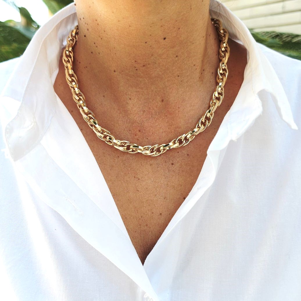 Alevá Bijoux Ottavia Halskette Gold Silber nickelfrei