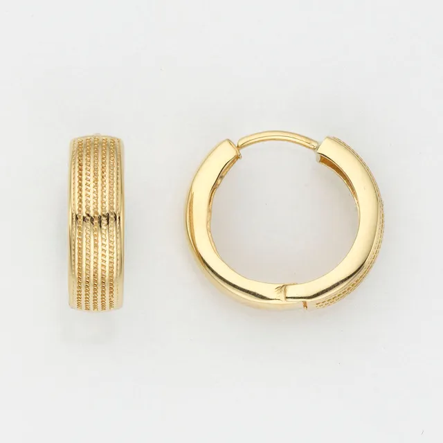 Eugen Rühle Ohrschmuck Creolen 4,4x15,7 mm Ohrringe 585 Gelbgold