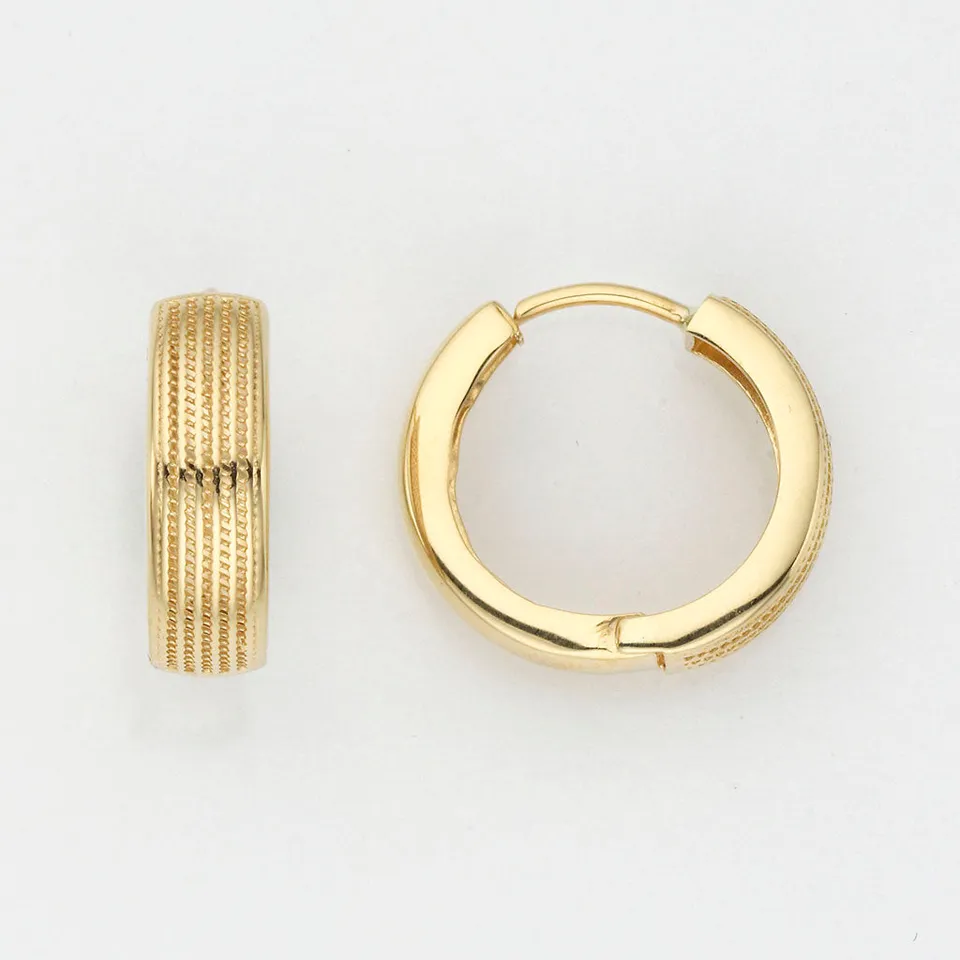 Eugen Rühle Ohrschmuck Creolen 4,4x15,7 mm Ohrringe 585 Gelbgold