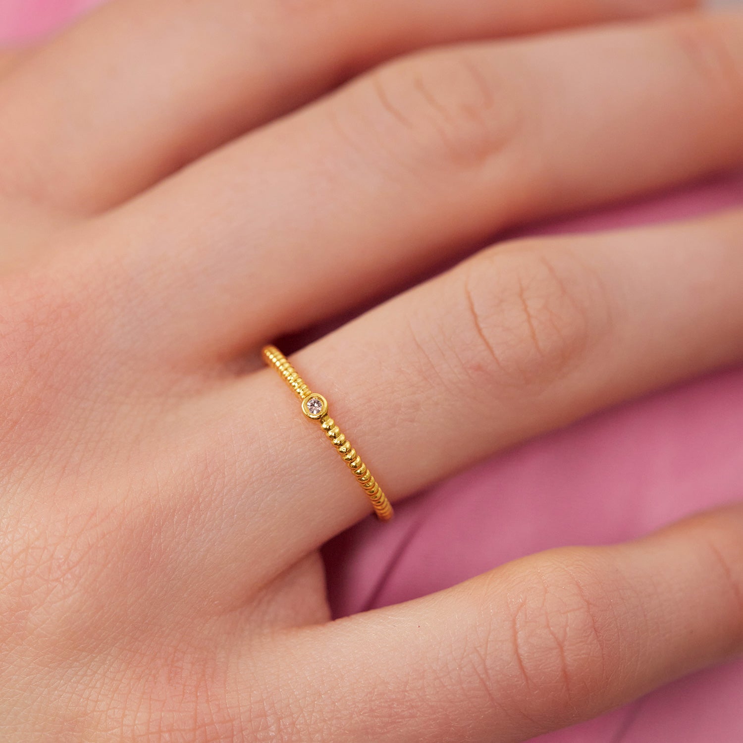 Stilnest Snake Tail Solitär Ring Turmalin Gold Vermeil