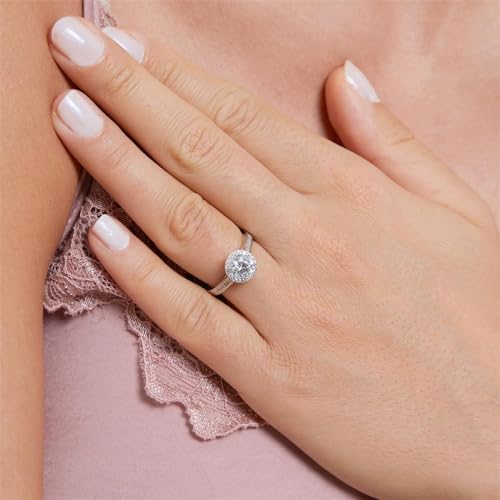 JEWLIX Verlobungsring Silber 925 Halo Zirkonia Gr. 58