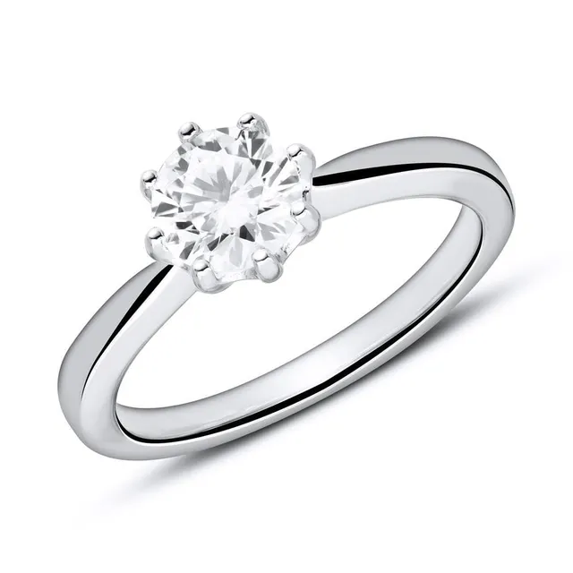 JEWLIX Solitärring 925 Silber Größe 58 gravierbar