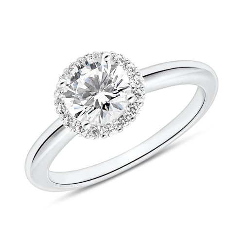 JEWLIX Halo Verlobungsring 925 Silber Zirkonia Größe 58