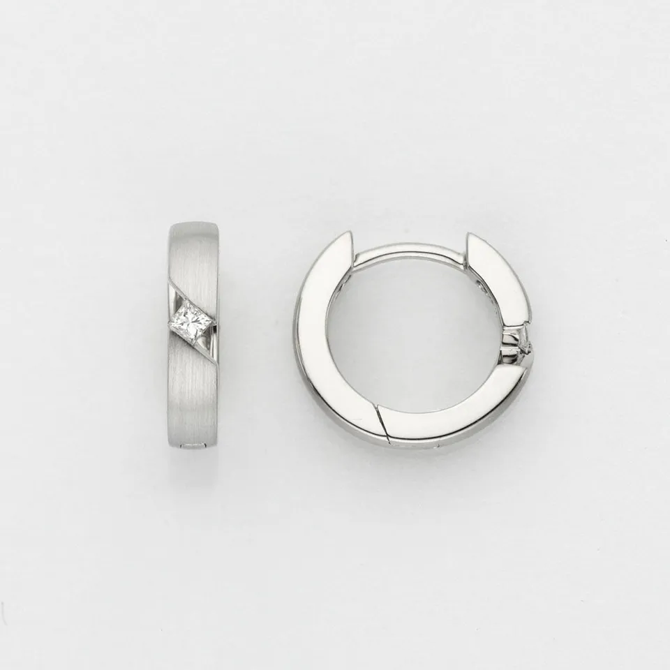 Eugen Rühle Ohrschmuck Creolen Brillanten 0,06ct Ohrringe 585 Roségold