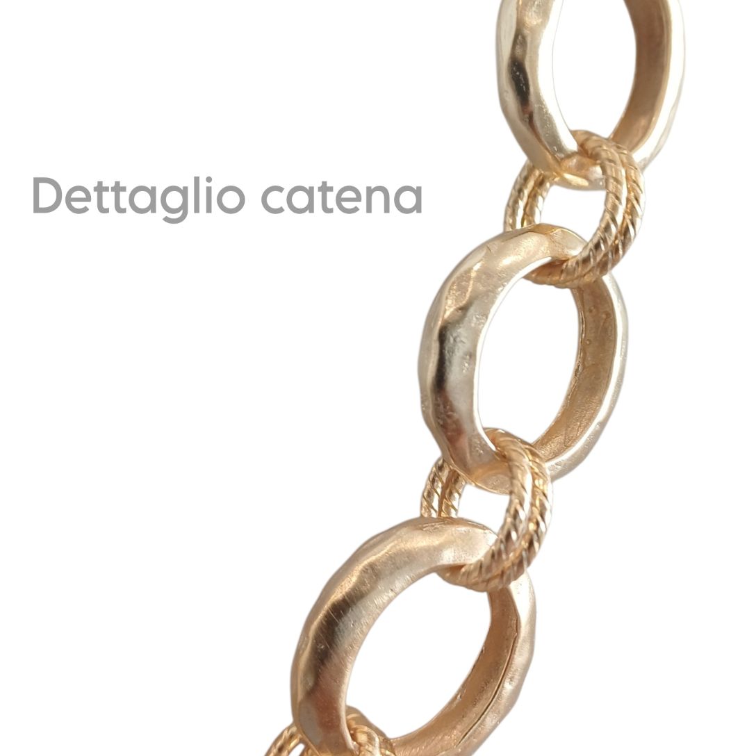 Alevá Bijoux Santorini Halskette Bronze Gold matt 45 cm