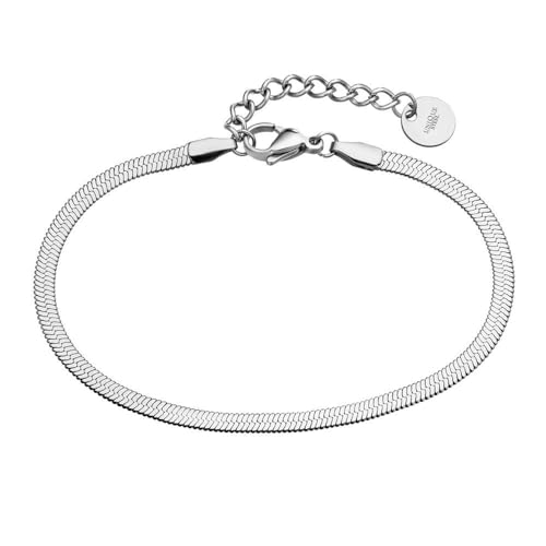 JEWLIX ID-Armbänder Schlangenarmband Armband Damen Edelstahl