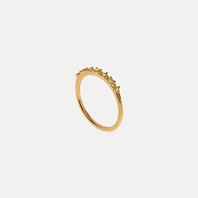 Stilnest Color Delight Ring Gelbe Kristalle Gr 52