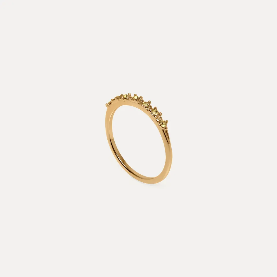 Stilnest Color Delight Ring Gelbe Kristalle Gr 52
