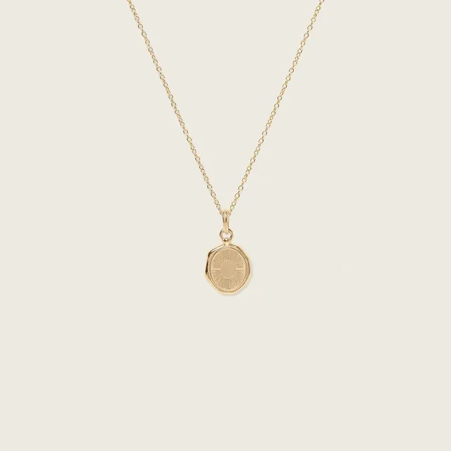 Stilnest Sun Seal 585 Gold Halskette 14k Massivgold 45cm