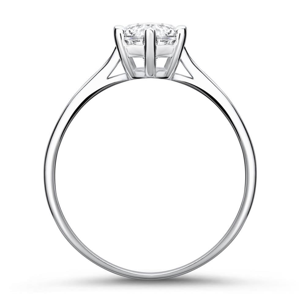 JEWLIX Solitär 375 Weißgold Zirkonia Ring