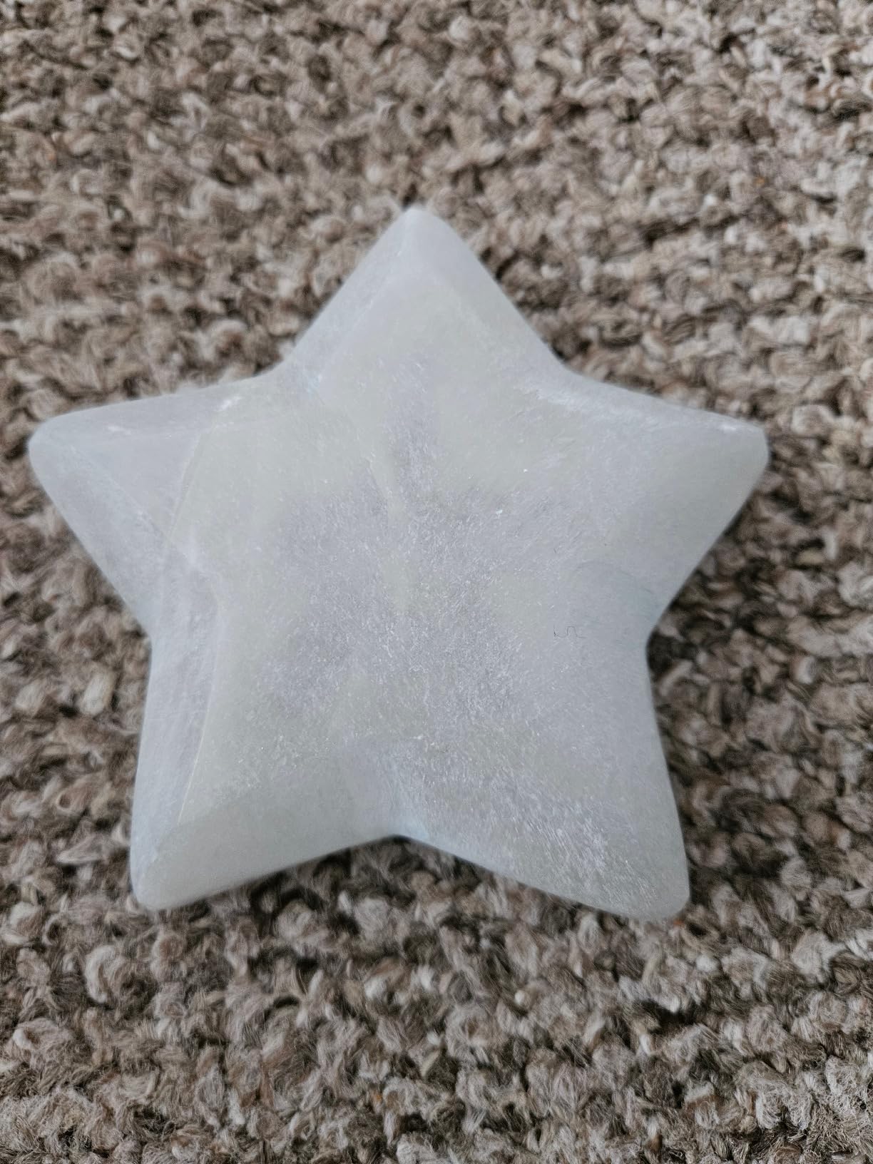 NKlaus Healing Crystals Selenit Sternschale 9 cm Handarbeit
