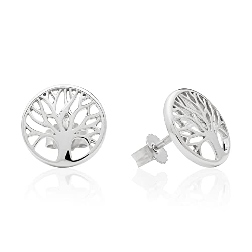 NKlaus JEWELLERY Baum des Lebens Ohrstecker Gelbgold 333 10,6 mm