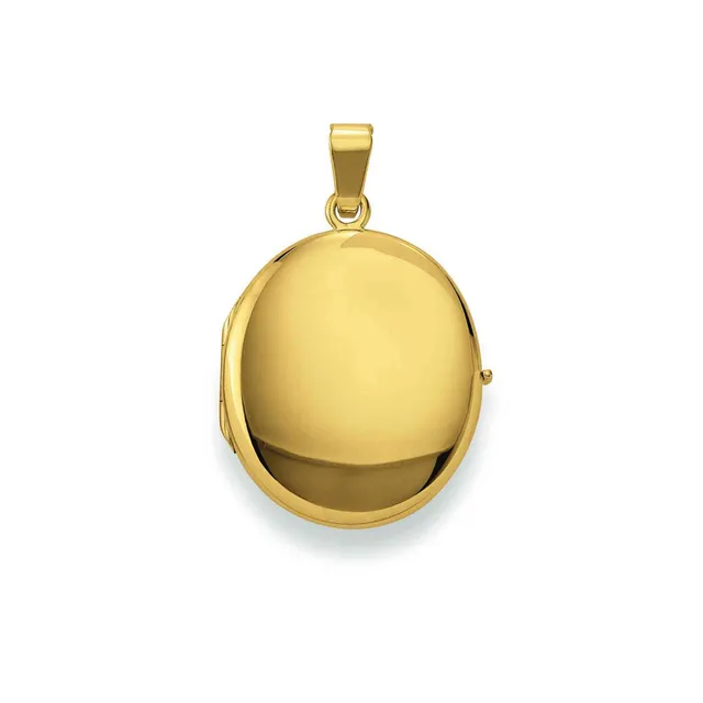 Eugen Rühle Medaillon oval 20x23 mm 750 Gelbgold Anhänger
