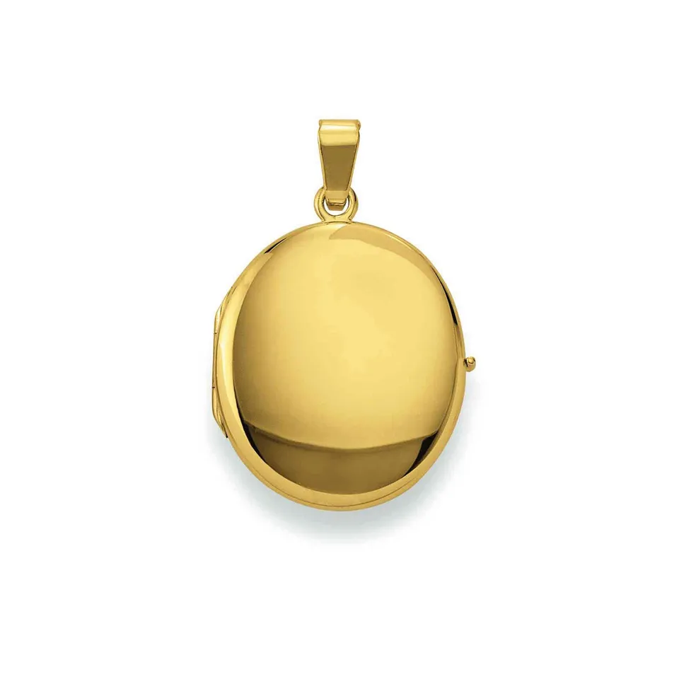 Eugen Rühle Medaillon oval 20x23 mm 750 Gelbgold Anhänger