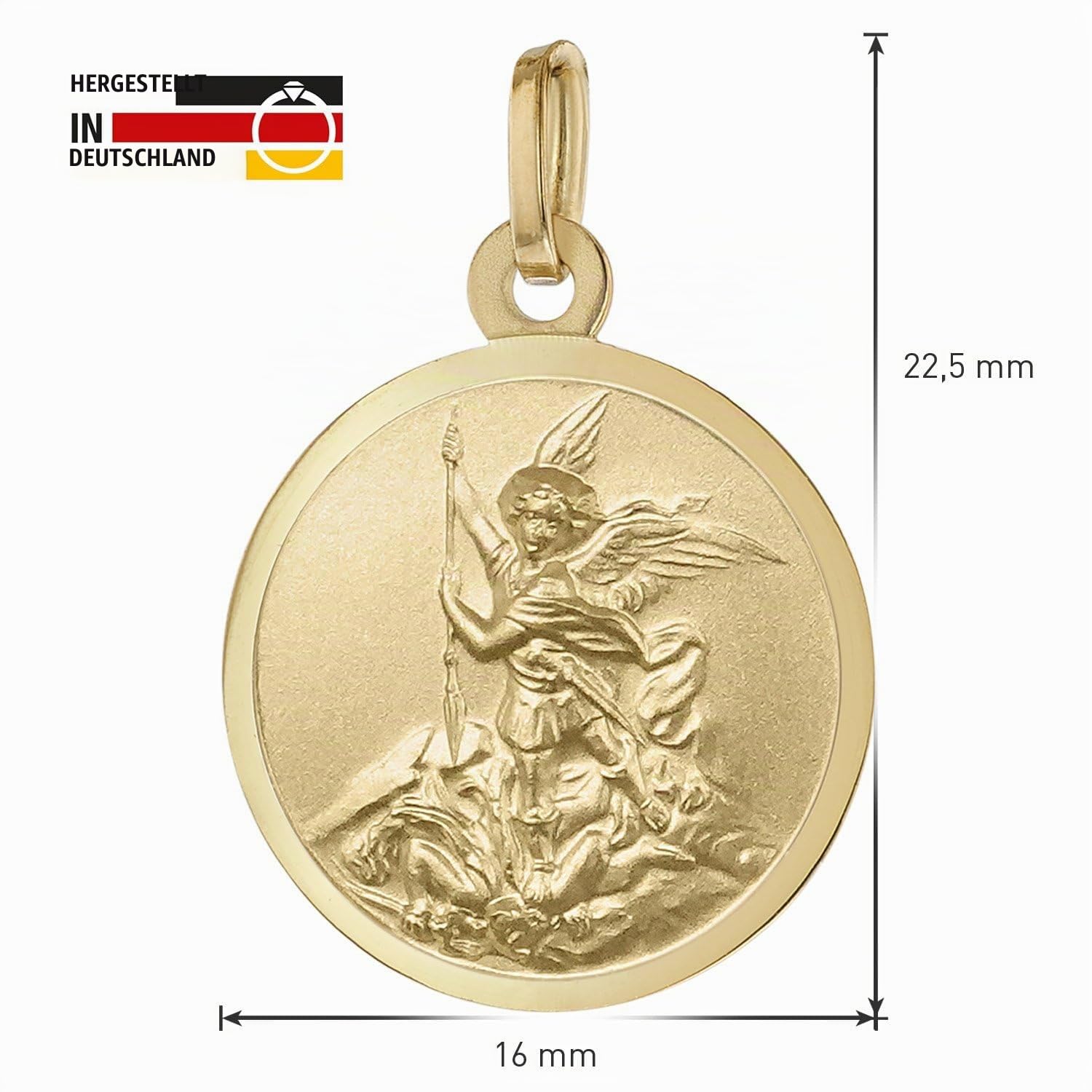 trendor Halsketten Erzengel Michael Halskette Gold 333 45 cm