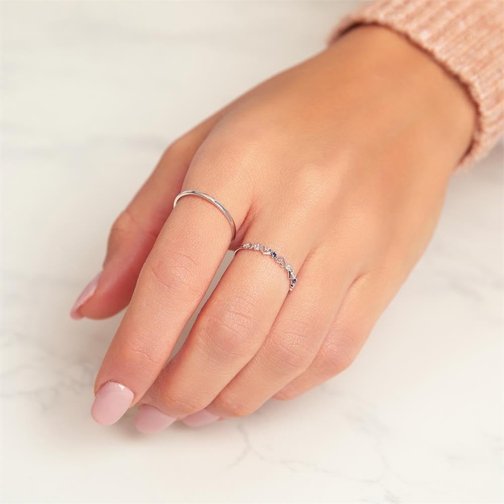 JEWLIX Ohrstecker Ring Weißgold schmal 1,2 mm Größe 58