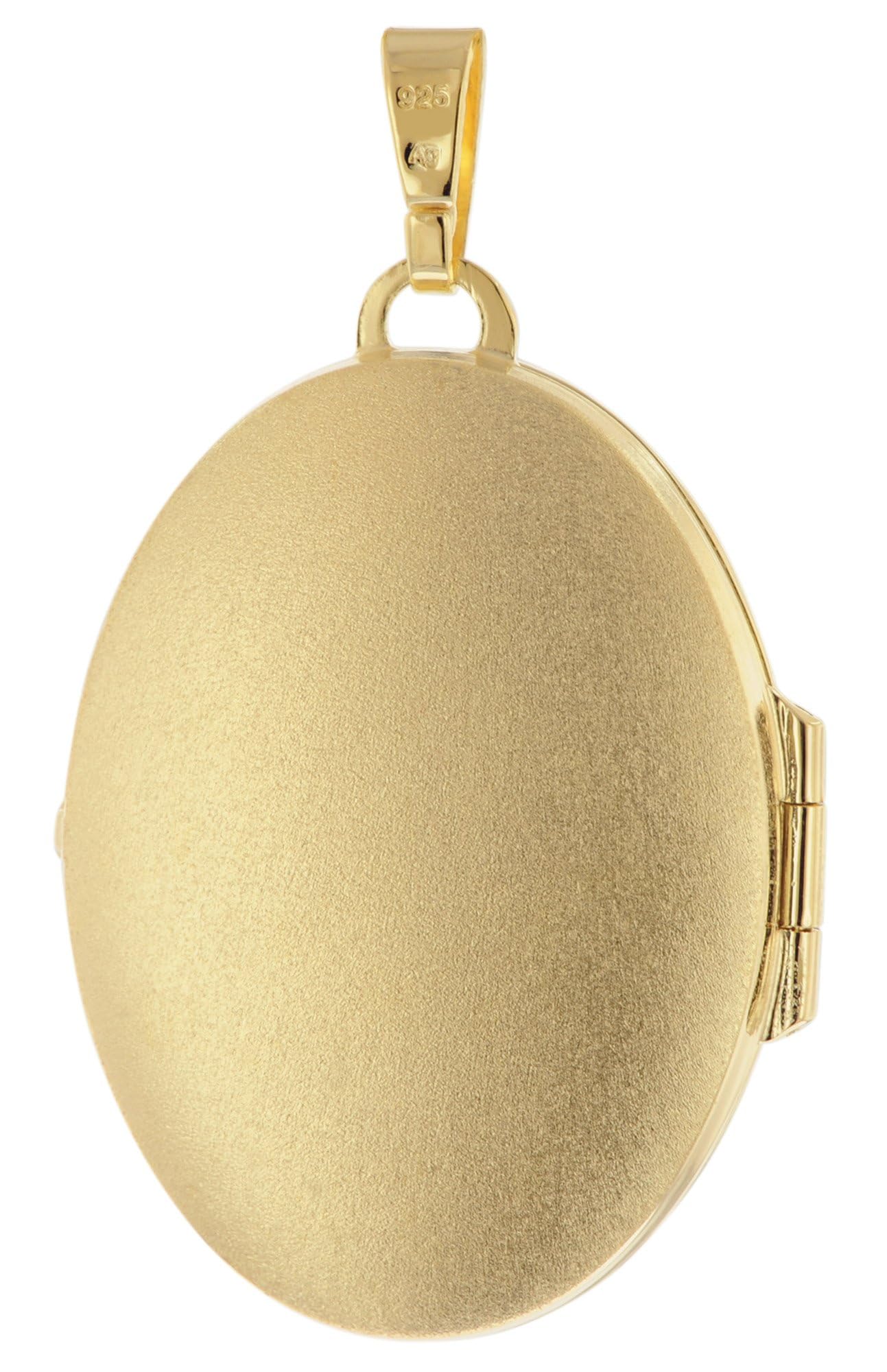 trendor Medaillon Kette Silber 925 vergoldet 42 cm