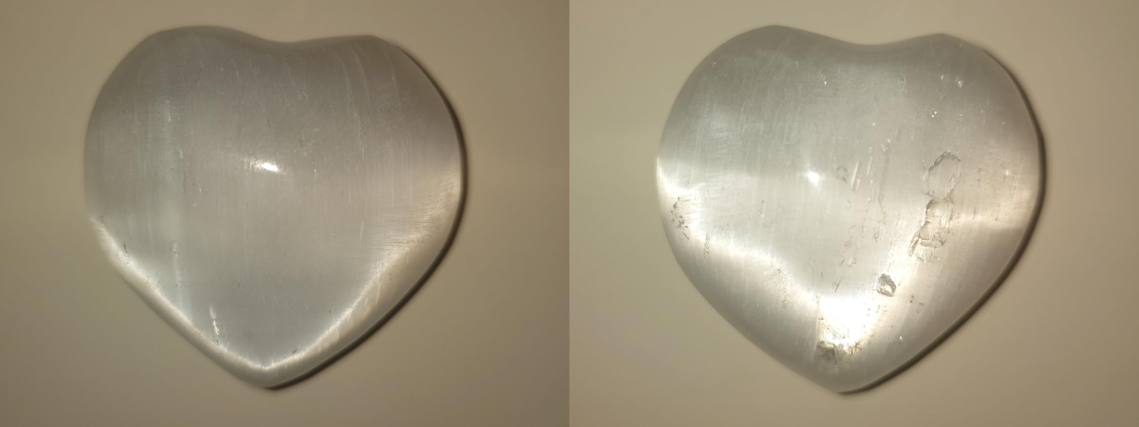 NKlaus HEALING CRYSTALS Selenit-Herz Heilstein 5,5 cm 1 Stück