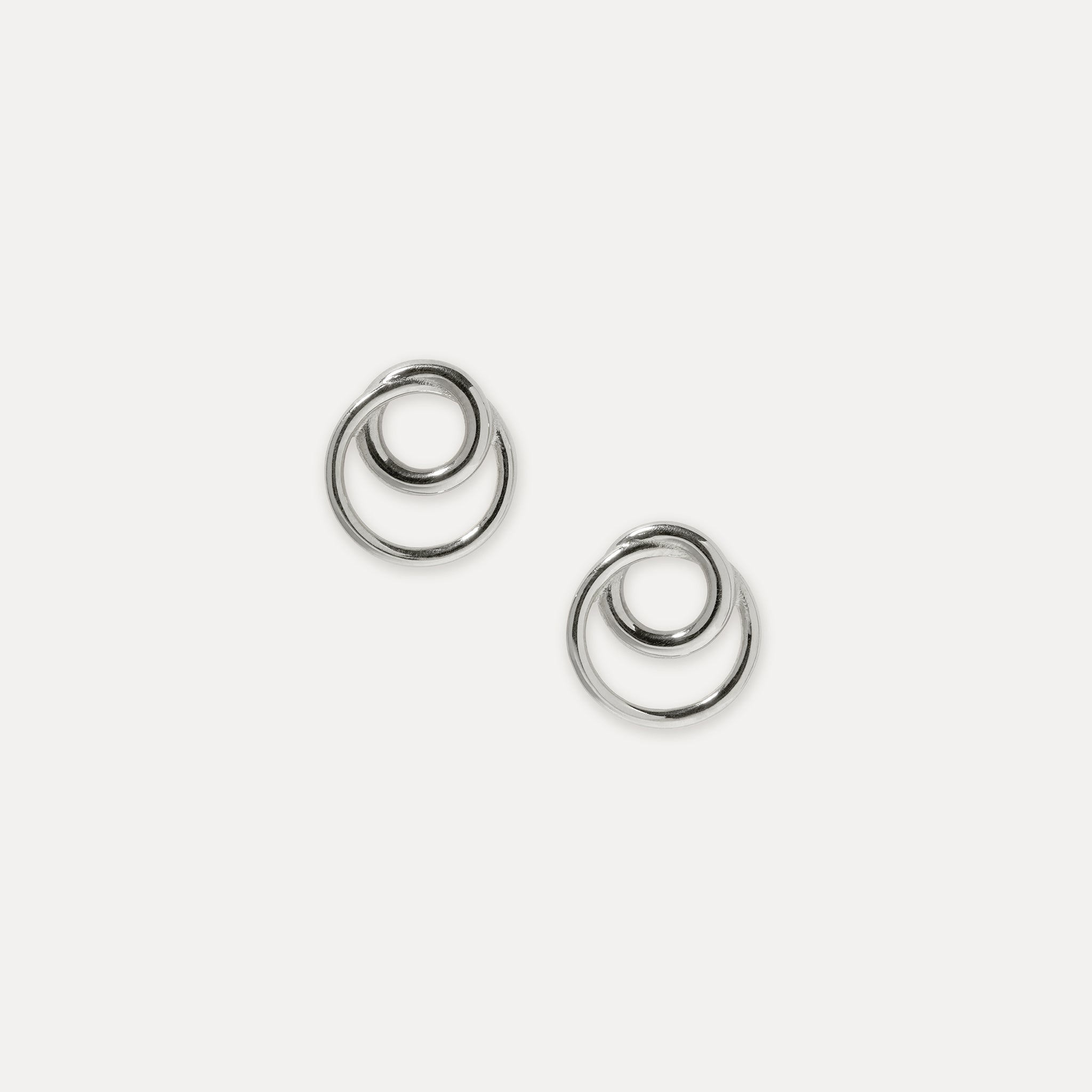 Stilnest Duo Ohrstecker Ohrringe 24k Gold Vermeil Kreise