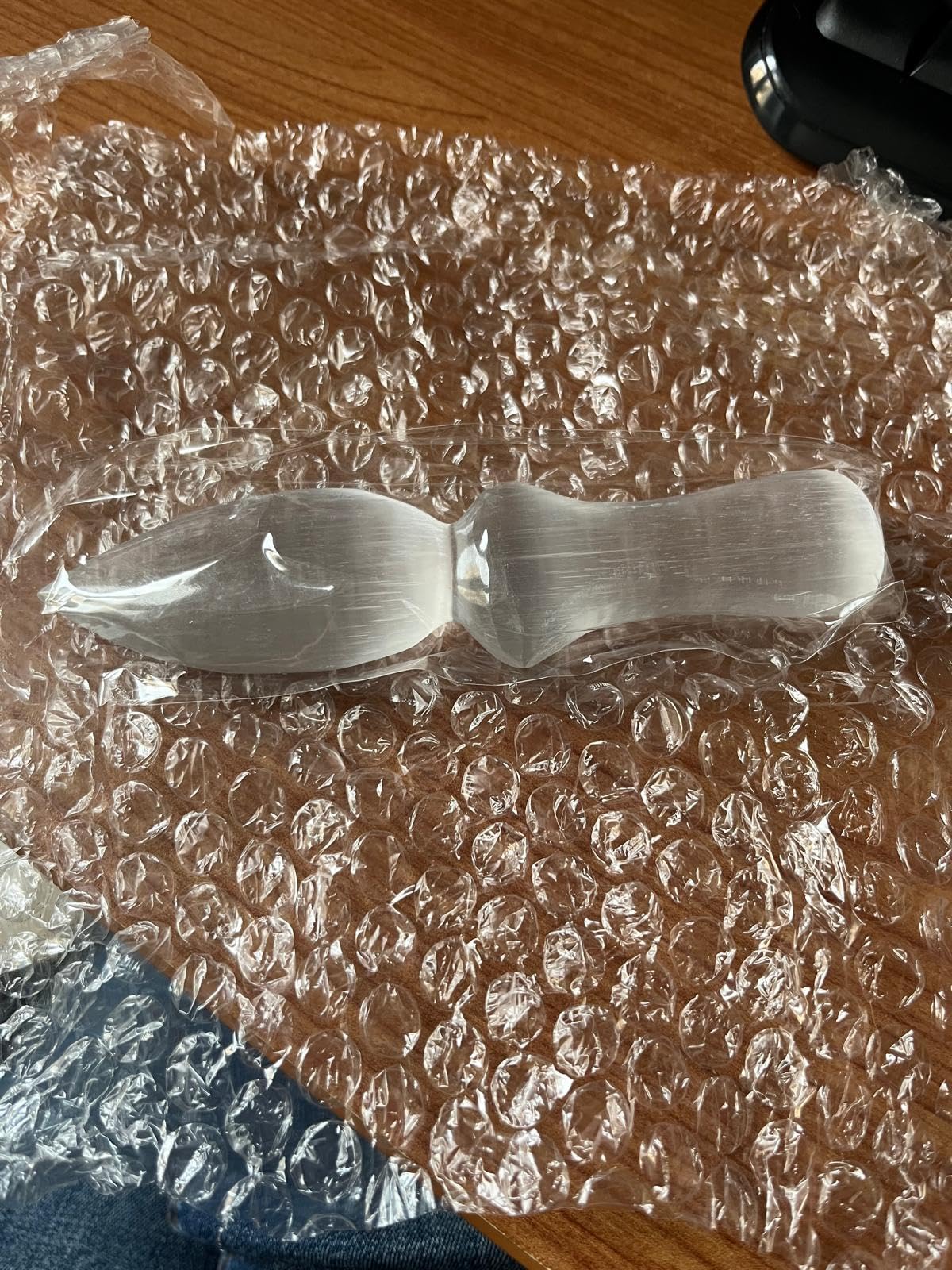 NKlaus Healing Crystals Selenit Ritualmesser 15 cm Heilstein-Messer