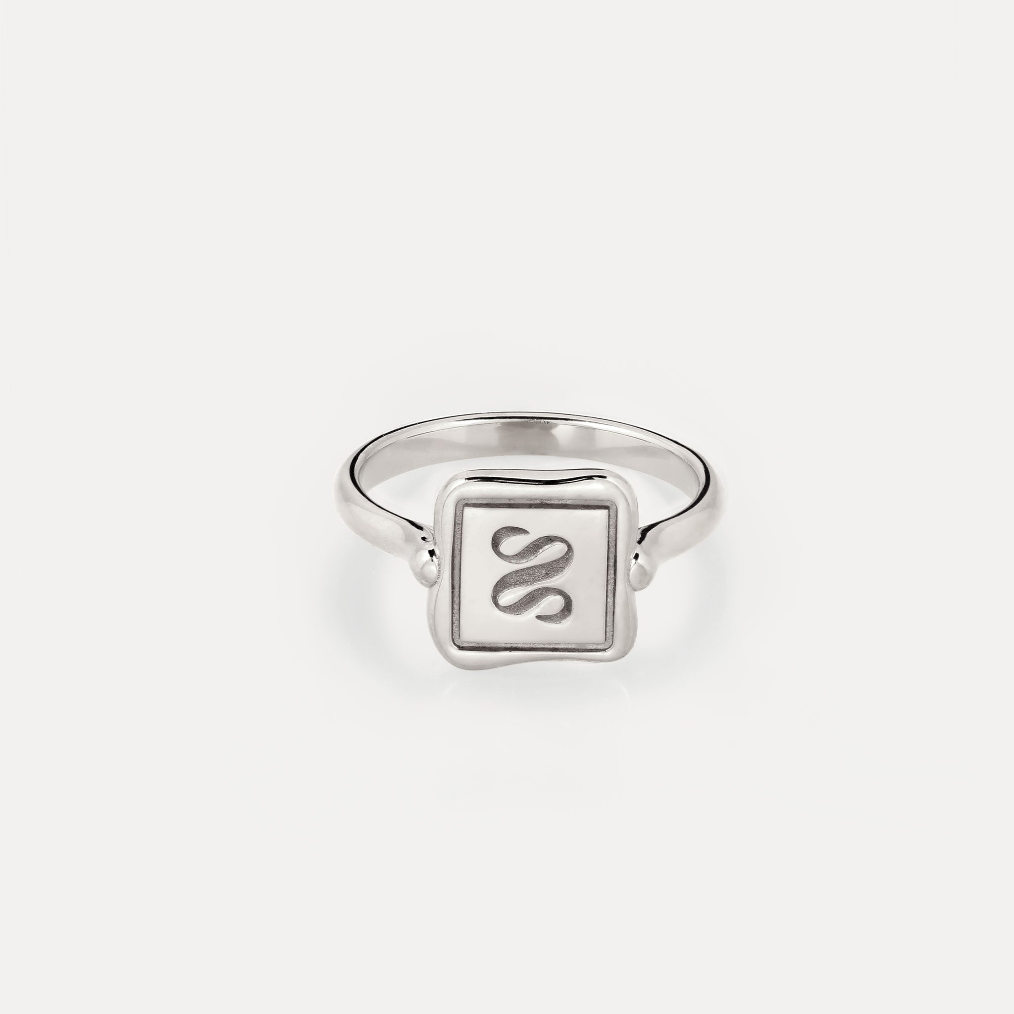 Stilnest Rings Logo Siegelring 925 Silber Gr. 52