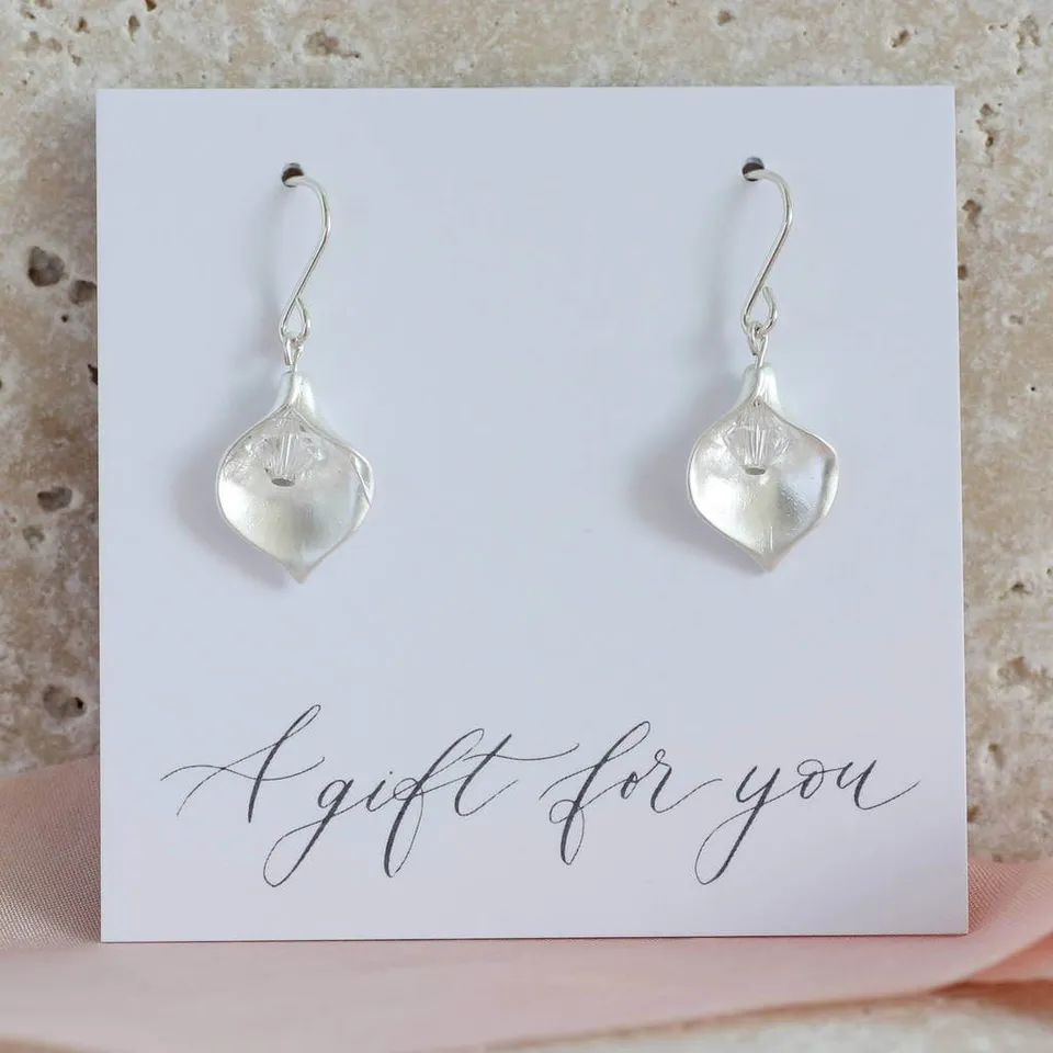 Joy by Corrine Smith Calla Lily Birthstone Ohrringe Gold