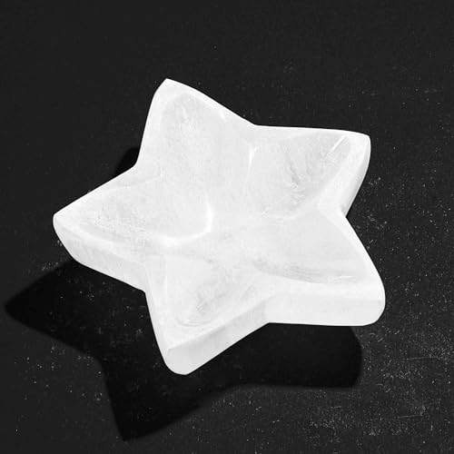 NKlaus Healing Crystals Selenit Sternschale 9 cm Handarbeit
