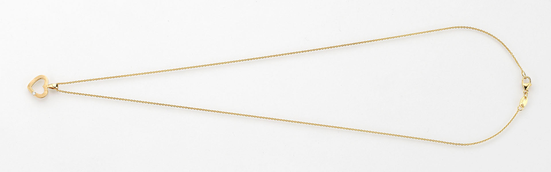 Eugen Rühle 41.7887 Herz Anhänger 750 Gelbgold 0,02ct mit Kette