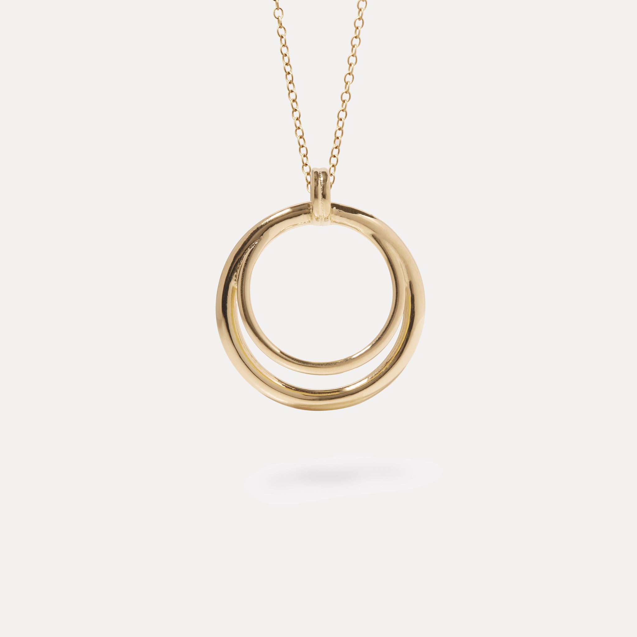 Stilnest Duo Kette Halskette 585 Gold 45cm Anhänger