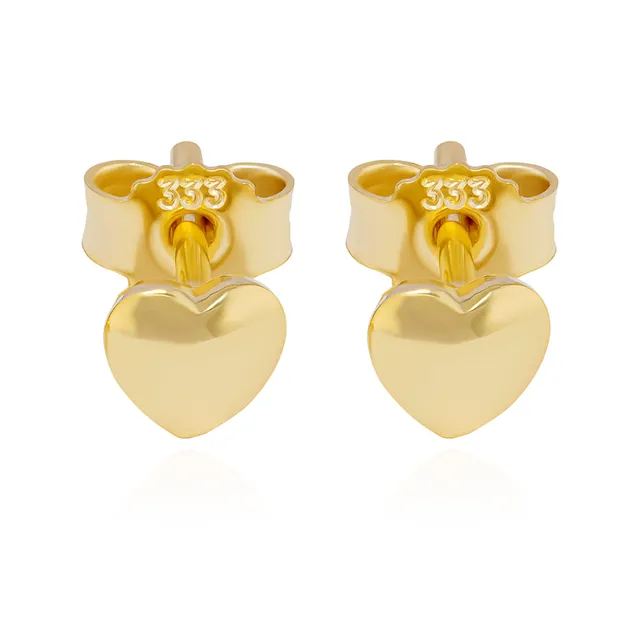 NKlaus Herz Ohrstecker 333 Gelbgold 5x5mm