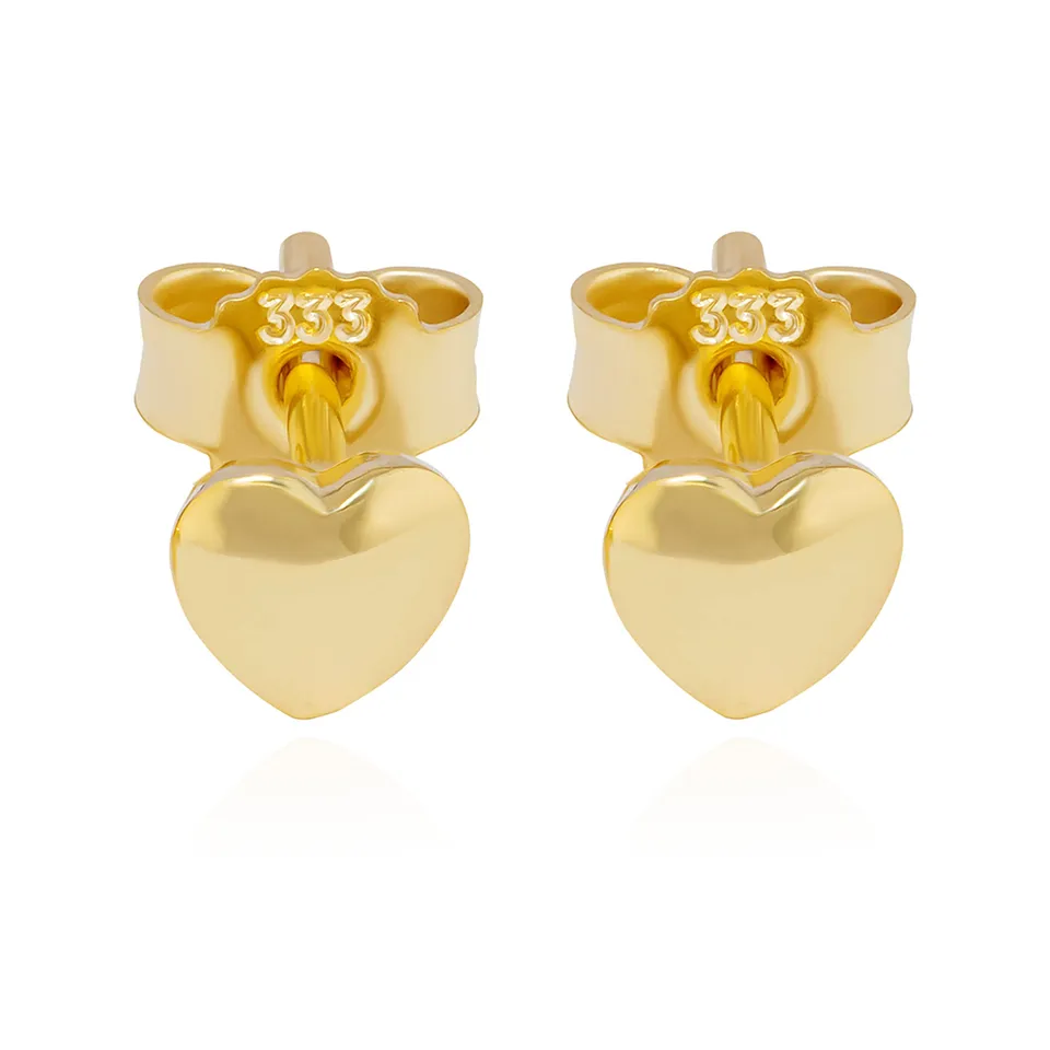 NKlaus Herz Ohrstecker 333 Gelbgold 5x5mm