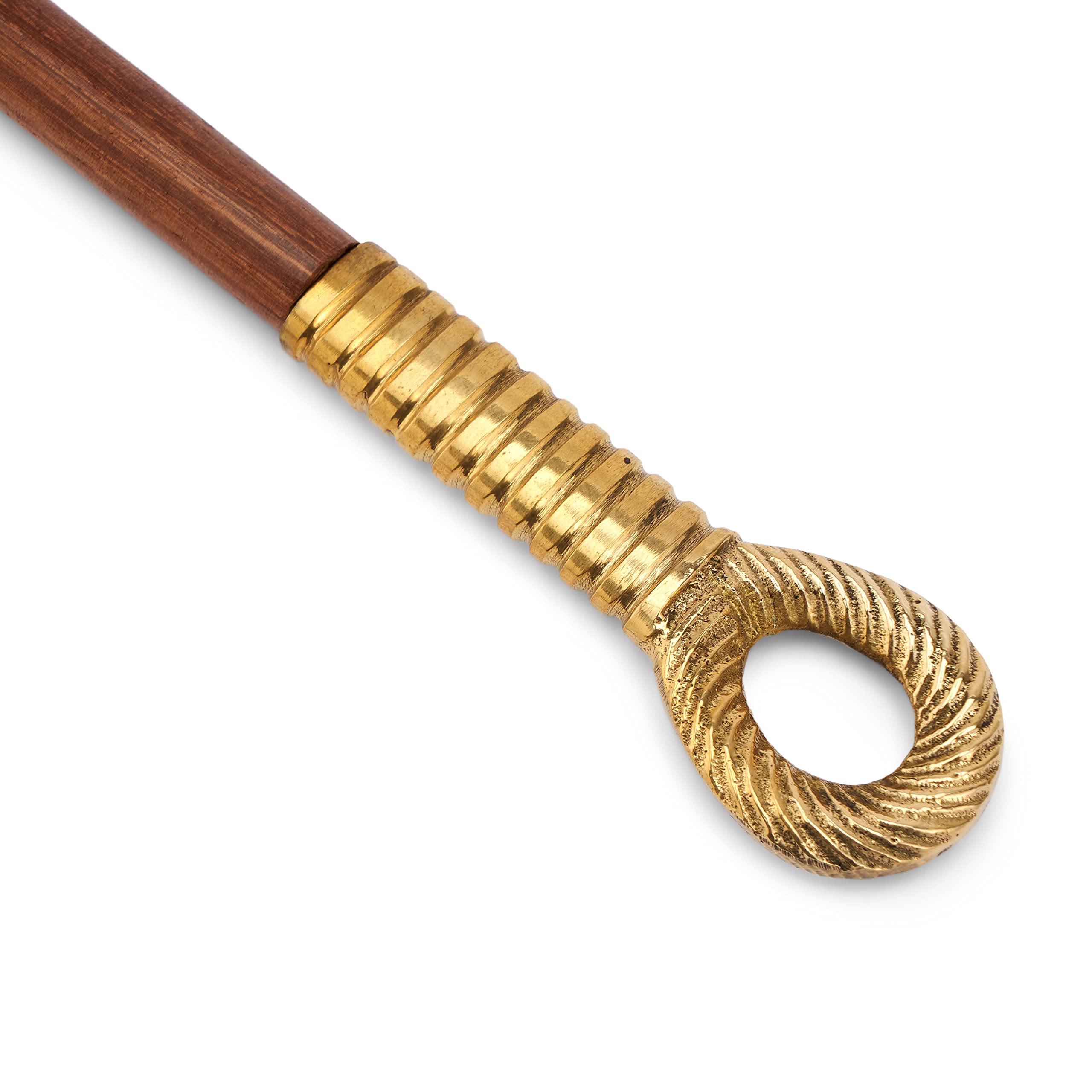 NKlaus Kerzenlöscher Messing Holzgriff 26,5cm Dochtlöscher